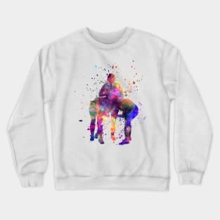 Rugby women in watercolor Crewneck Sweatshirt